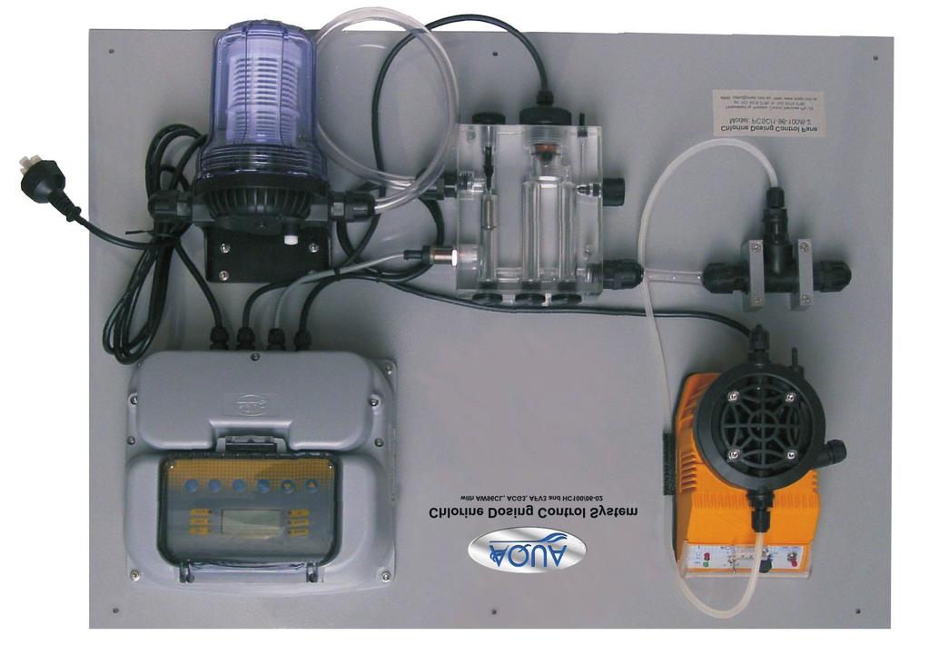 The AW-96 controller and the A-CG3 cell with integral flow regulator and sensor combine to provide a safe dosing system that is easy to operate and maintain.