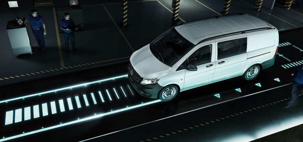 Achieve your goals. Safely. With its pioneering safety systems, the Vito is designed not only to protect you, your passengers and your cargo, but other road users as well.