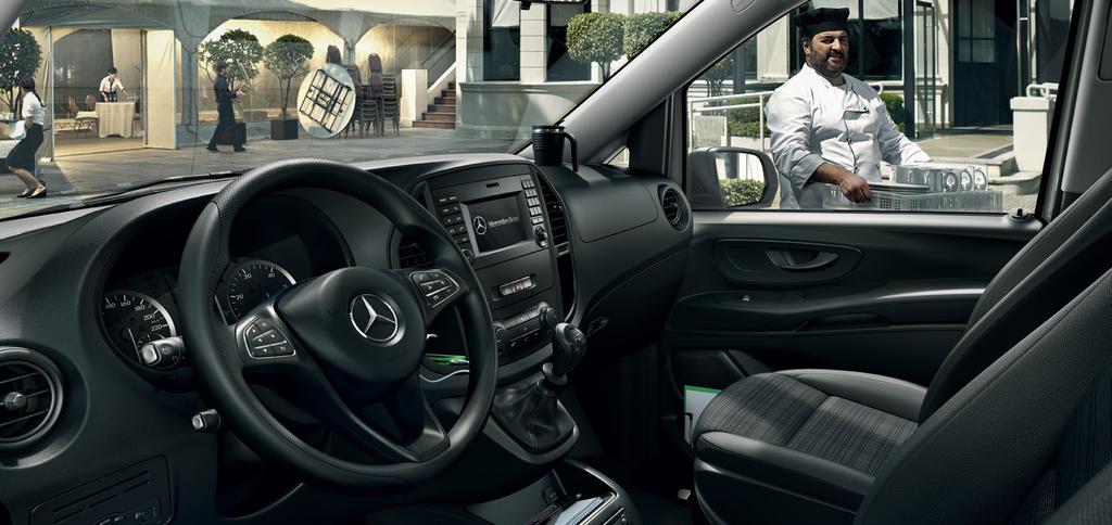 Sit back and love your work. The Vito combines a stylish functional interior with impressive ride comfort.