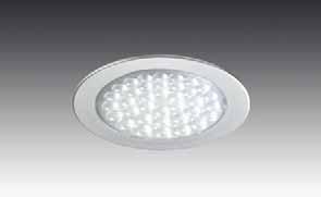 R 68- / Q 68-LED Flat recessed LED luminaire for the 68 cut-out 610 012 602 06 R 68-LED 2,5W ww matt chrome colour appearance ww (warm white) 80 g 610 012 602 08 R 68-LED 2,5W ww stainless steel appr.
