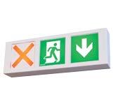 FL 5103 LED 24V Modul luminaires for connection to D.E.R.-controller, CP 24V 2x2,5A or CLS 24 SV Dynamic single-sided emergency exit luminaire in modular design with customisable assembly.