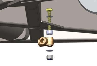 Figure 4 Qty per Description side 1 1/2-13x4-1/4 socket head bolt 3 ½ SAE SS flat washer 1 Upper shock pacer 1 1/2-20x2-1/2 gr8 hex head bolt 1 1/2-20 nylock