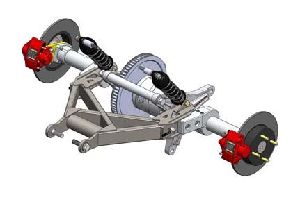 Loosen axle housing clamps just enough to be able to align clamps with rear of swing arm. c. Passing the left side of the rear end assembly through drive belt, position assembly accordingly and slide axle clamps into the end of the swing arm.