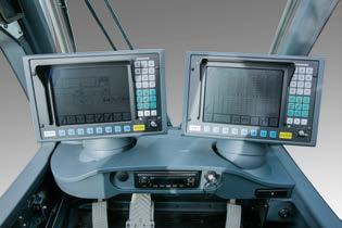 The control elements and displays are arranged according to ergonometric factors.