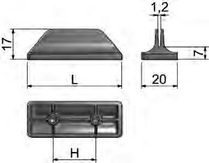 312 Da applicare su asola rettangolare da mm.20 x 4 To be used on a mm.