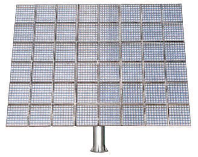 Like any high concentration PV generators the module must always be kept perfectly orthogonal to the sun rays.