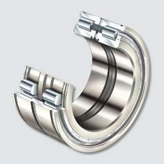 Cylindrical Roller Bearings with Annular Grooves The full-complement locating bearings can support not only radial forces but also axial forces in both directions.