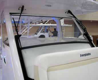 Ventilation System 10.2 Windshield/Helm Compartment Ventilation The windshield can be lowered to provide ventilation at the helm and improved visibility.