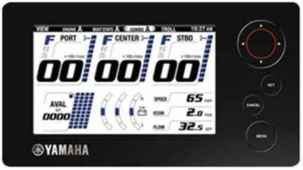 Propulsion System Speedometer Yamaha Command Link Plus speedometers can indicate boat speed via the engine pickup or an optional GPS or depth sounder triducer, if these options are installed in your