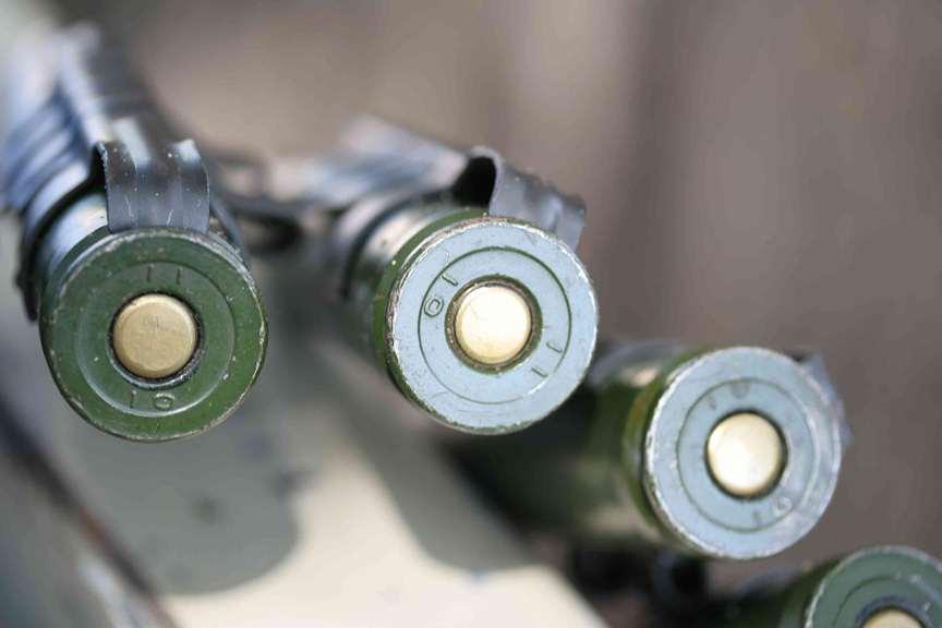 Linked, Chinese-manufactured 12.7 x 108 mm ammunition, found accompanying two vehicle mounted Type 85 heavy machine guns.