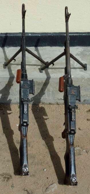 Chinese manufactured Type 80 machine guns reportedly recovered from John Duit s forces.