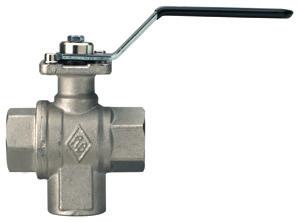 Full bore brass ball valve, F/F threaded, ISO 7/1.