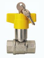 9646 CLICK-SFER Full bore ball valve for gas, F/F threads,
