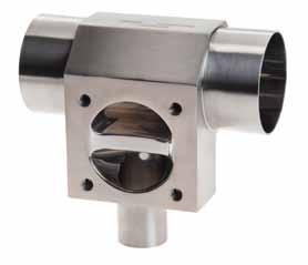 Saunders Tee ody for Flow Diversion and Sampling Applications The Saunders Tee ody combines a valve body and tee fitting in a single