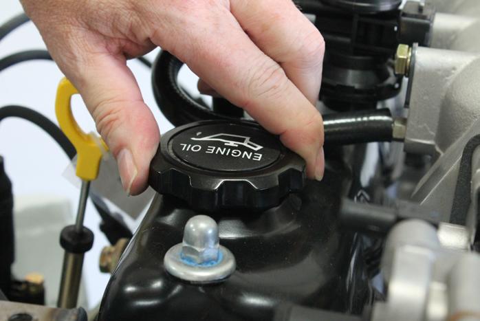 Lubrication System Replace With New Oil NOTE: Each time you change the engine oil, run the engine without load for a short time after to ensure that each friction surface has oil.