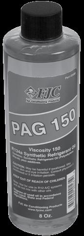 A/C CHEMICALS - OILS OE VISCOSITY PAG OIL 46-100-150 FOR MOBILE A/C SYSTEMS PAG 46