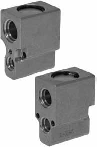 EXPANSION VALVES - BLOCK VALVE 91 Ftg: O-RING Liq In: 3/8in Liq Out: 3/4in Suc In: 3/4in Suc Out: 3/4in SH: 8 Tons: 1.