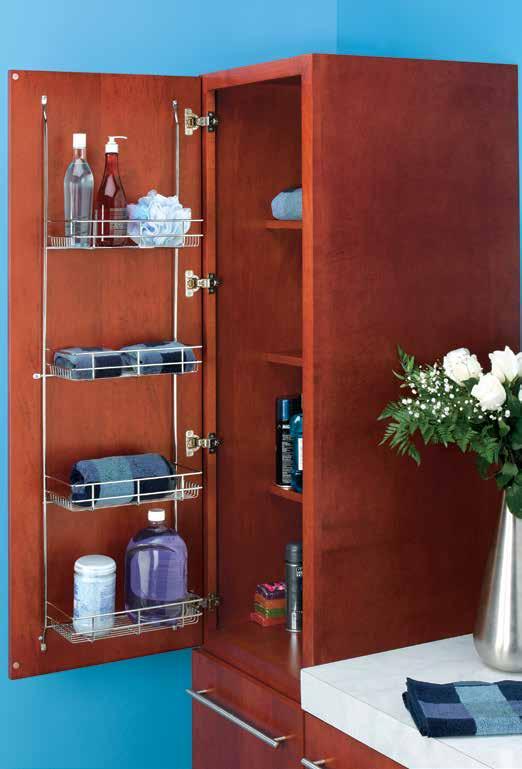5CLR SERIES CHROME LINEN RACK Easily installs in any door or tall