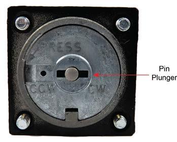 Insert the pin plunger in the position providing the desired direction of actuation. 5.