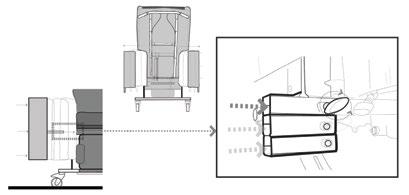 There are also four options for seat depth labelled A,B,C and D. (fig.3c) These adjustments should only be made by a Seating Matters approved provider.