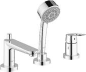 19 593 000 GROHE StarLight Chrome $ 495 Roman Tub Filler with Personal Hand Shower* Single Loop Handle Control Bau Mono Hand Shower 7 1 /