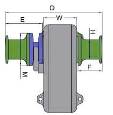 YDH Dimensions Model Motor(watts) A(mm) B(mm) C(mm) D(mm) E(mm) F(mm) H(mm) M(mm) W(mm) YDH-011