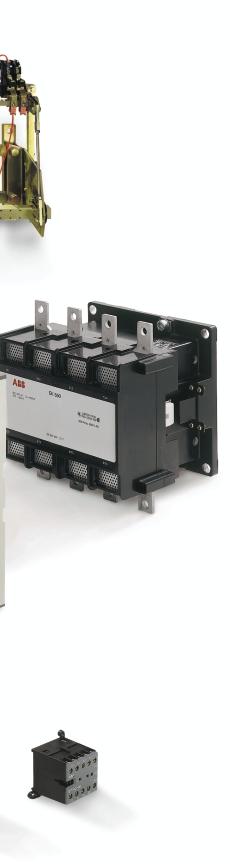 ABB Contactor Universal Range Tailor-made Products for each Application from 6 to 2000 A Contents pages Block Contactors... 1 3-pole up to 750 A, AC-3, 400 V A 9.