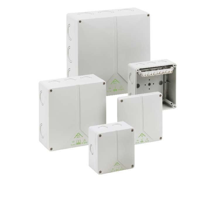Junction Boxes Abox 025 to Abox 700 IP65 Polystyrene / Polycarbonate Shockproof Large