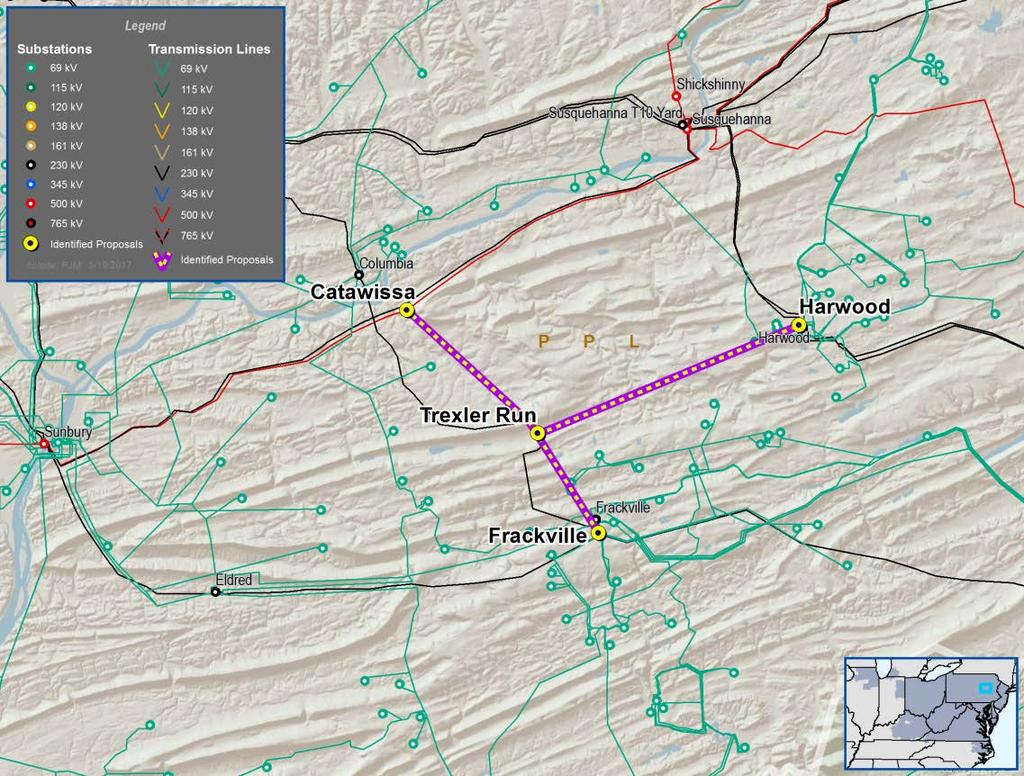 NTD 1-18Q Project ID: 201617_1-18Q Proposed by: Northeast Transmission Development Proposed Solution: Greenfield Tap the Catawissa - Frackville 230 kv line and build a new 230 kv switchyard