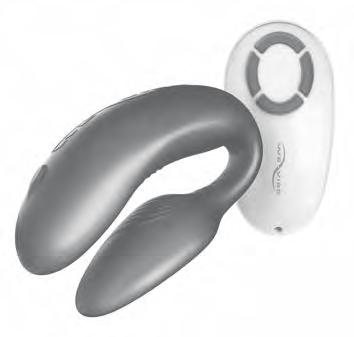 External/ clitoral stimulator Control button Remote control On/Intensity up Mode control buttons Off/Intensity down Internal/ G-spot stimulator TIP