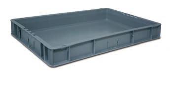 Automotive Containers Article code Base Handles 300 x 200 mm Height: 117 mm 256 x 156 x 115 mm in stack: 105 mm Volume: 4.6 litres Weight: 0.