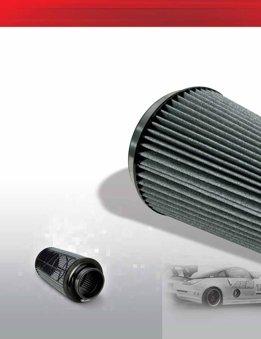 DRYFLOW AIR FILTERS The DIRT STOPS HERE! AEM S DRYFLOW Filter OIL-FREE PERFORMANCE FILTRATION You never have to oil a DRYFLOW air filter, which provides many advantages over cotton-gauze.