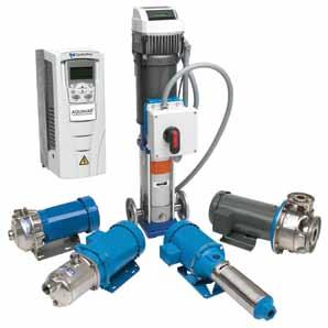 Up to four pumps can be linked for automatic alternation. Aquavar ABII constant pressure system provides constant water pressure for homes and commercial properties, up to 1 GPM systems.