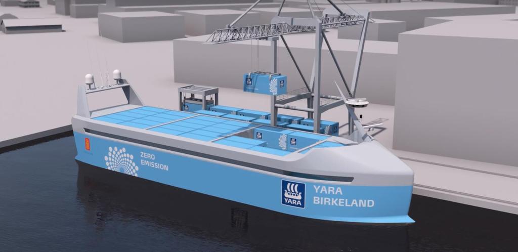 100% electric and autonomous cargo ship Construction starts this year in