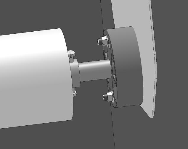 roller shaft next to the bearing side.