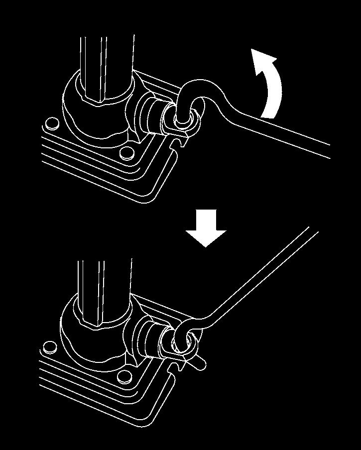 2. Place the jack directly under the jack-up point as illustrated so the top of the jack contacts the vehicle at the jack-up point.