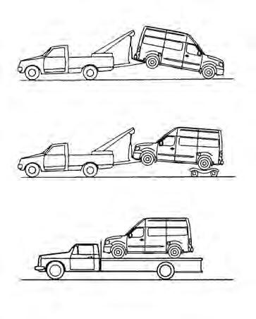 For information about towing your vehicle behind a recreational vehicle (RV), refer to Flat