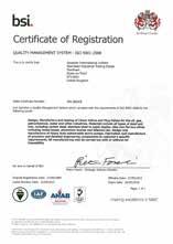 70 Certification & Approvals Certificate of Registration OCCUPATIONAL HEALTH & SAFETY MANAGEMENT SYSTEM Certificate of Registration ENVIRONMENTAL MANAGEMENT SYSTEM - ISO 14001:2004 This is to certify