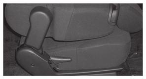 Lumbar Support (if so equipped) Your driver s seat has a lumbar support; adjust it by moving the lever up or down.