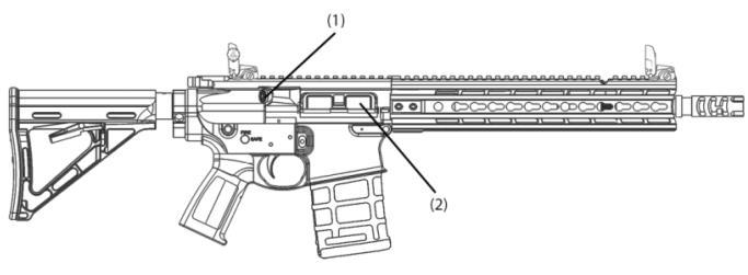2-6.2 PMCS (cont.) ITEM ITEMS TO BE CHECKED INTERVAL NO. OR SERVICED 1. Quarterly Charging Handle Assembly and Selector Lever PROCEDURE Pull charging handle (Fig. 2.1, 1) to rear.