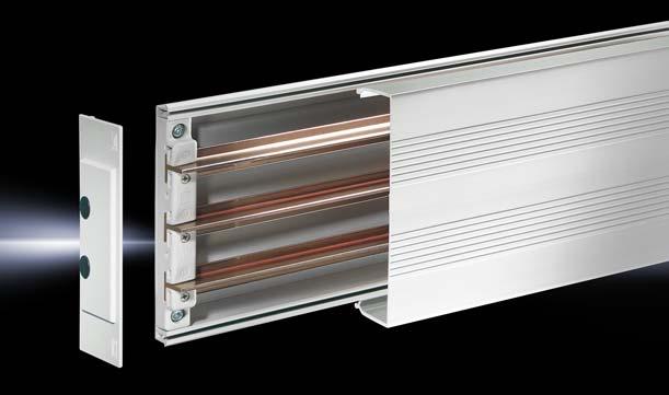 Busbar systems Mini-PLS busbar system The Rittal Mini-PLS busbar system with 40 mm bar centre distance is used in all situations where space-saving busbar