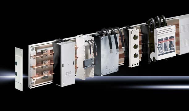 Compact design thanks to unrestricted top-mounting of the busbar supports and busbar connectors.