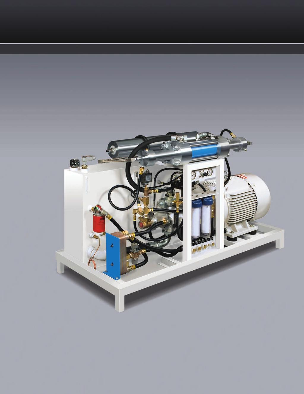 Oversized hydraulic reservoir has two large access doors for easy maintenance. Autoclave-brand highpressure tubing and fittings throughout the system provide maximum operation life. Large, 1.