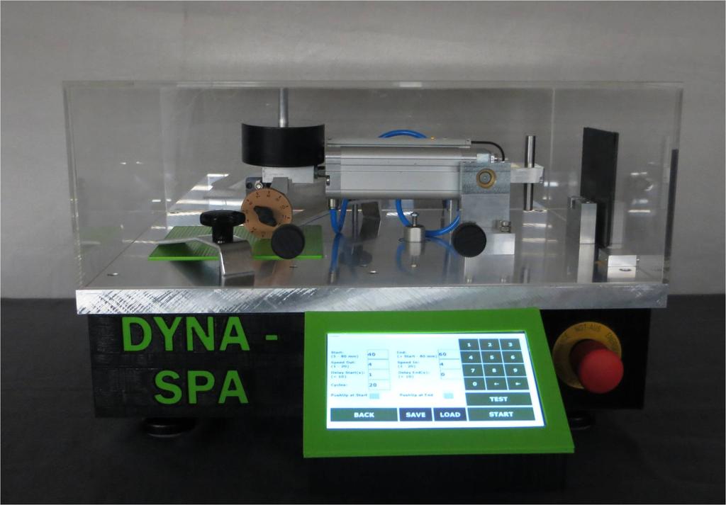 Dyna-SPA Configuration Sample Mounting Fixture Loading System dry test or under wet environment Abradant Fixture A selection of all types of abrasion/scratch tips Computer Control Pneumatic Cylinder