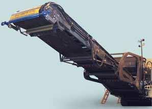 high discharge capacity Discharge height is hydraulically adjustable Tail end is lifted hydraulically for moving and