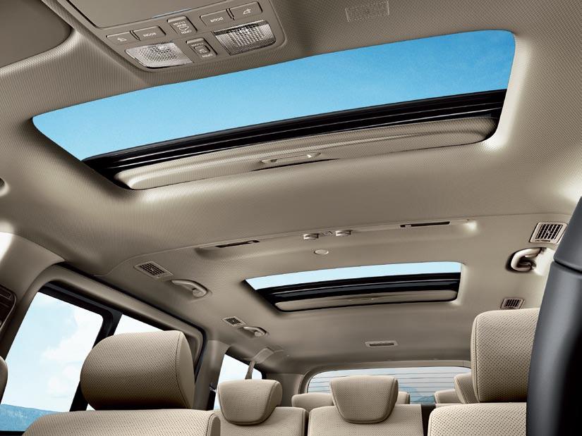 air and wide-open sky with the wide sunroof. B.