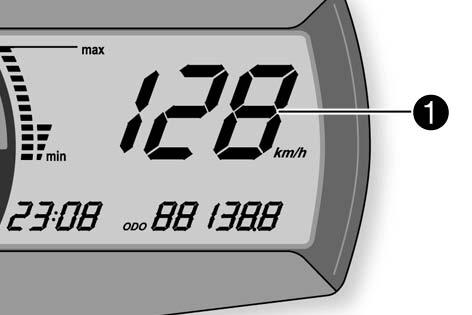 OPERATION INSTRUMENTS» 9 SPEED [1] The speed can be displayed in kilometers per hour (km/h) or miles per hour (mph).