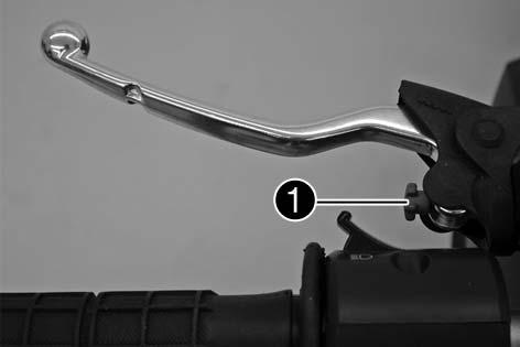 MAINTENANCE WORK ON CHASSIS AND ENGINE» 62 Changing the original position of the clutch lever The adjusting screw [1] can be used for individual adjustment of the original position of the clutch