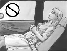 Reclining Seatbacks Your vehicle s front seatbacks have a recline feature which is described earlier. See Power Seats on page 1-2. But don t have a seatback reclined if your vehicle is moving.
