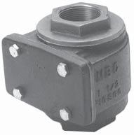 75 lbs 2" 6.50 lbs Fig. 646 Vertical Check Valve With Extractable Poppet for use in check valve applications where easy access is to be maintained for poppet removal and repair.